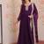 purple faux blooming anarkali with dupatta