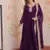 purple faux blooming anarkali with dupatta