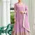 lavender faux georgette anarkali with dupatta