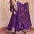 purple star georgette anarkali with dupatta