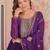 purple star georgette anarkali with dupatta