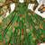 Mahendi Green Full Flared Printed Anarkali With Dupatta  set of 2 pc 