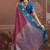 Purple tussar silk handloom weaving temple border saree