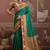 Green tussar silk handloom weaving temple border saree