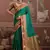 Green tussar silk handloom weaving temple border saree