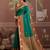 Green tussar silk handloom weaving temple border saree