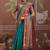 Peacock green tussar silk handloom weaving temple border saree