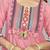  pink pure cotton three quarter sleeves long kurta