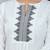  white pure cotton three quarter sleeves long kurta