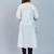  white pure cotton three quarter sleeves long kurta