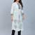  white pure cotton three quarter sleeves long kurta