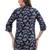  navy blue viscose three quarter sleeves short kurti
