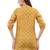  mustard viscose three quarter sleeves short kurti