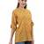  mustard viscose three quarter sleeves short kurti