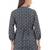  black polyester three quarter sleeves short kurti