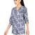  blue viscose three quarter sleeves short kurti