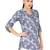  blue viscose three quarter sleeves short kurti