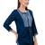  navy blue viscose three quarter sleeves short kurti