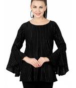  black viscose long sleeves short kurti