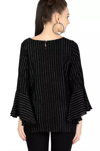  black viscose long sleeves short kurti