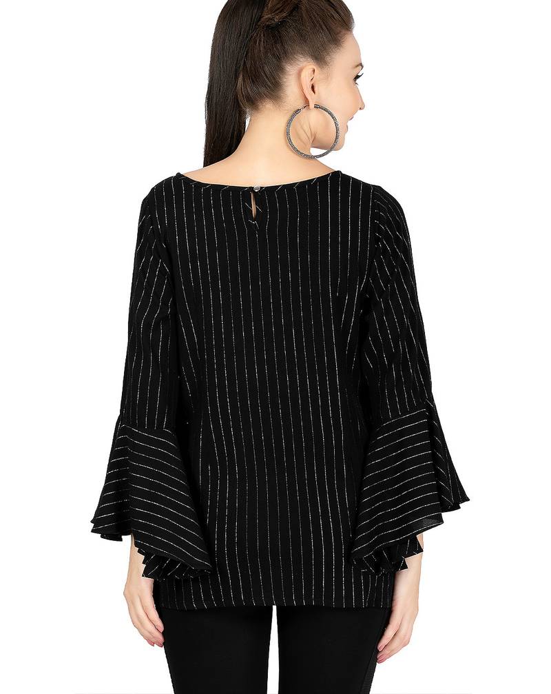  black viscose long sleeves short kurti