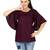  maroon viscose three quarter sleeves short kurti