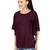  maroon viscose three quarter sleeves short kurti