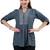  grey viscose three quarter sleeves short kurti