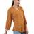  mustard viscose rayon three quarter sleeves short kurti