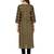  black cotton three quarter sleeves long kurta