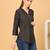  black viscose three quarter sleeves short kurti