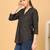  black viscose three quarter sleeves short kurti