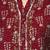  maroon polyester blend three quarter sleeves long kurta