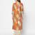  multi cotton three quarter sleeves long kurta