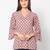  copper viscose three quarter sleeves short kurti