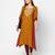  mustard viscose three quarter sleeves long kurta