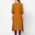  mustard viscose three quarter sleeves long kurta