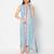  blue viscose sleeveless long kurta