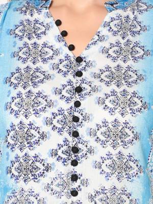  blue viscose sleeveless long kurta 5