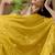 Lemon yellow patola tussar silk handloom weaving saree