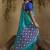 Sky blue patola tussar silk handloom weaving saree