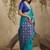 Sky blue patola tussar silk handloom weaving saree