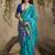 Sky blue patola tussar silk handloom weaving saree