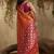 Orange patola tussar silk handloom weaving saree
