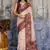 Dark brown & off white munga cotton handloom weaving saree