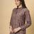  maroon cotton blend long sleeves short kurti