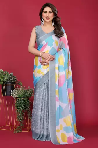 Mannequin store printed saree