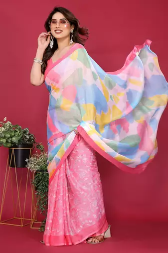 Mannequin store printed saree