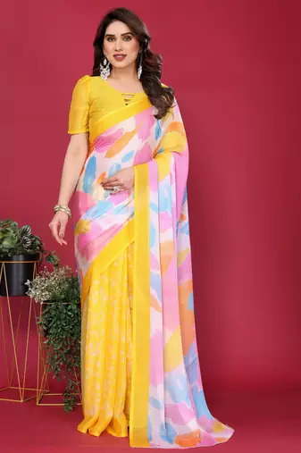 Mannequin store printed saree