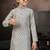 Grey banarasi jacquard woven kurta pajama for boys